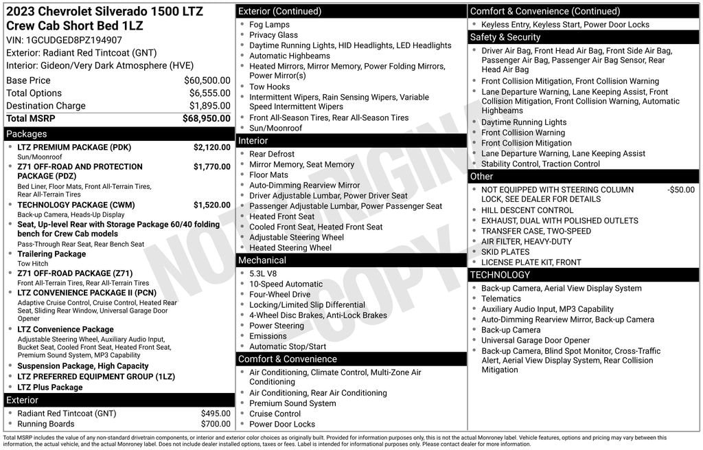 Used 2023 Chevrolet Silverado 1500 LTZ Truck