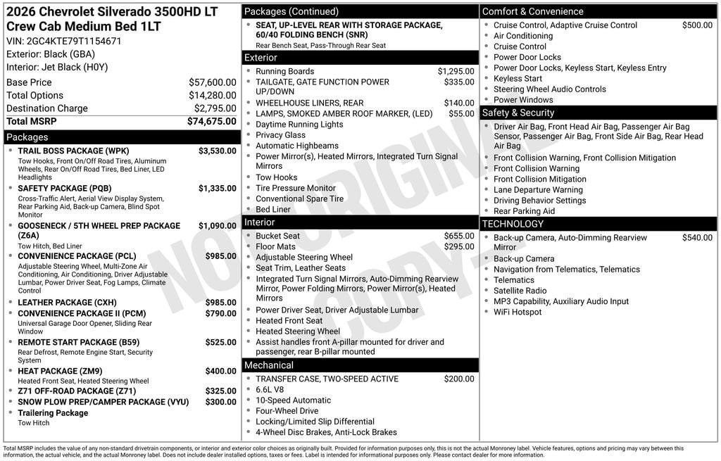 Used 2026 Chevrolet Silverado 3500 HD LT Truck