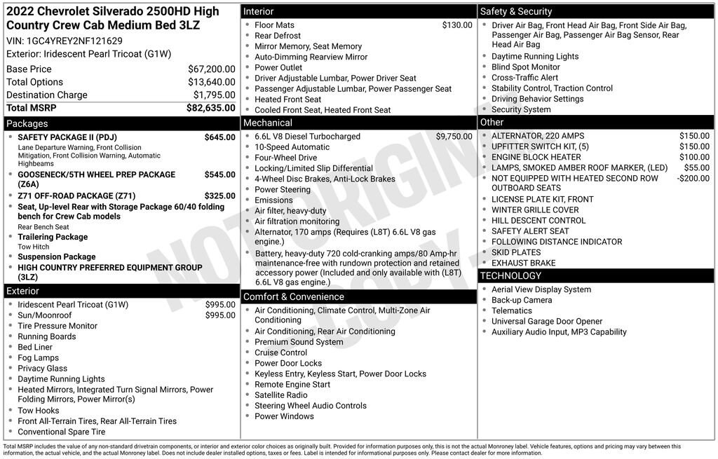 Used 2022 Chevrolet Silverado 2500 HD High Country Truck
