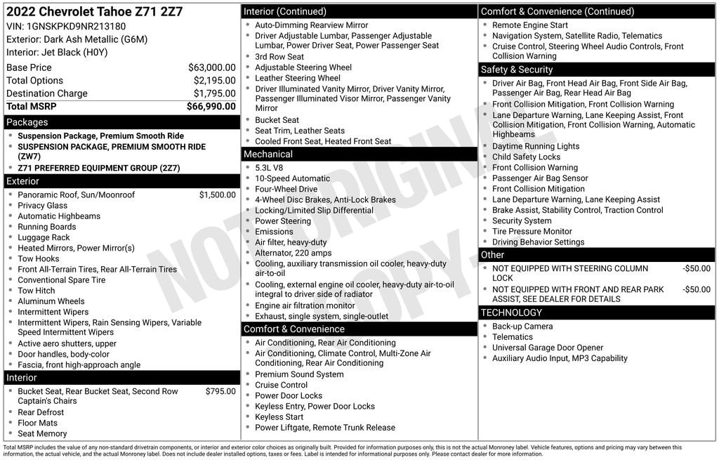 Used 2022 Chevrolet Tahoe Z71 SUV