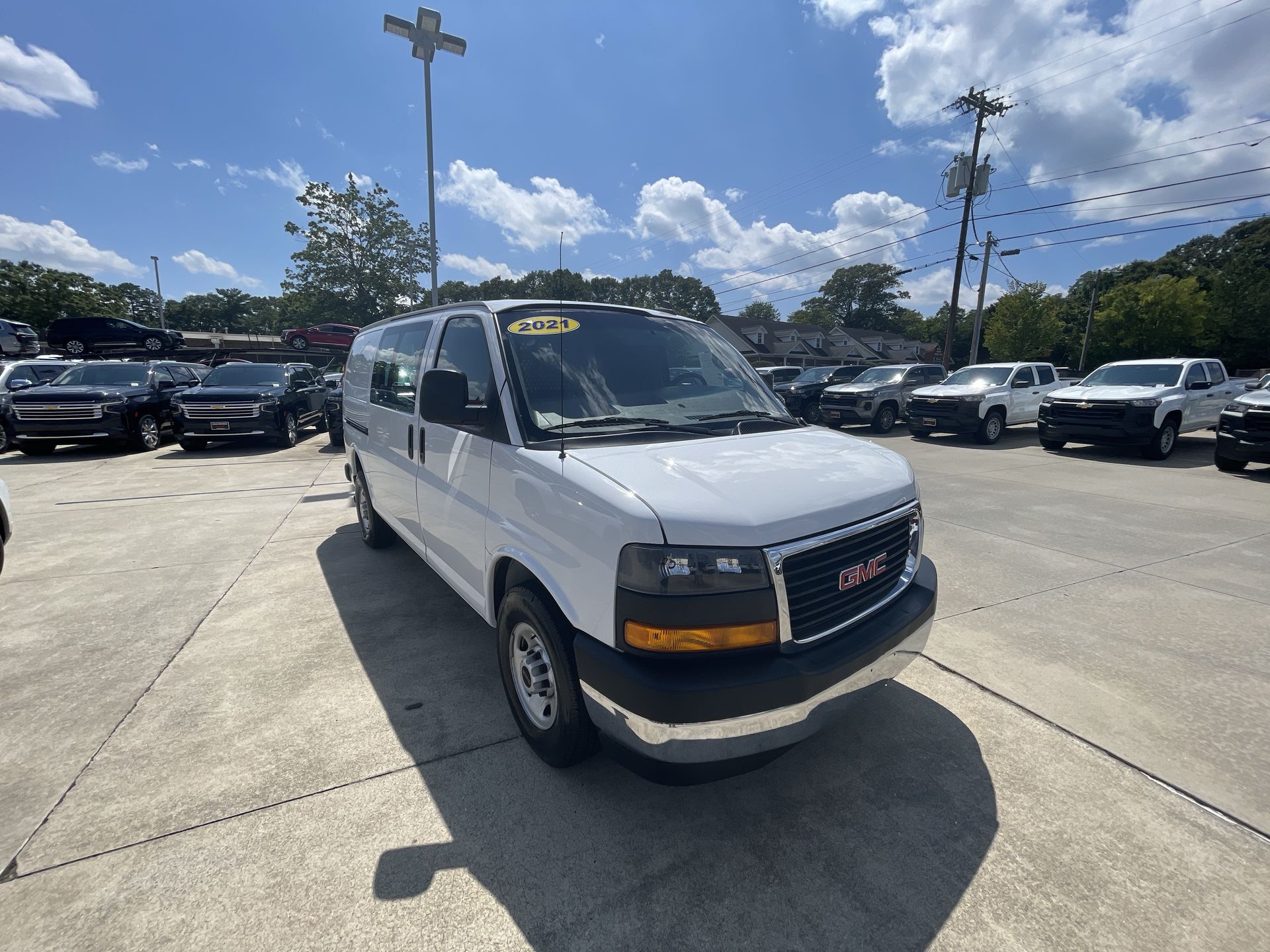 Used 2021 GMC Savana Cargo Work Van with VIN 1GTW7AFP1M1269205 for sale in Greenville, SC