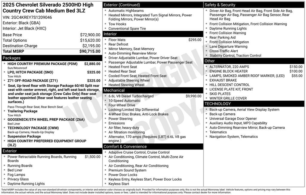 Used 2025 Chevrolet Silverado 2500 HD High Country Truck