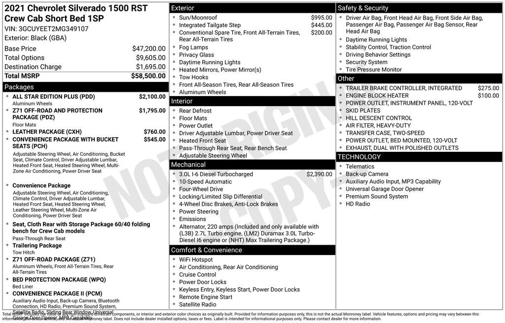 Used 2021 Chevrolet Silverado 1500 RST Truck