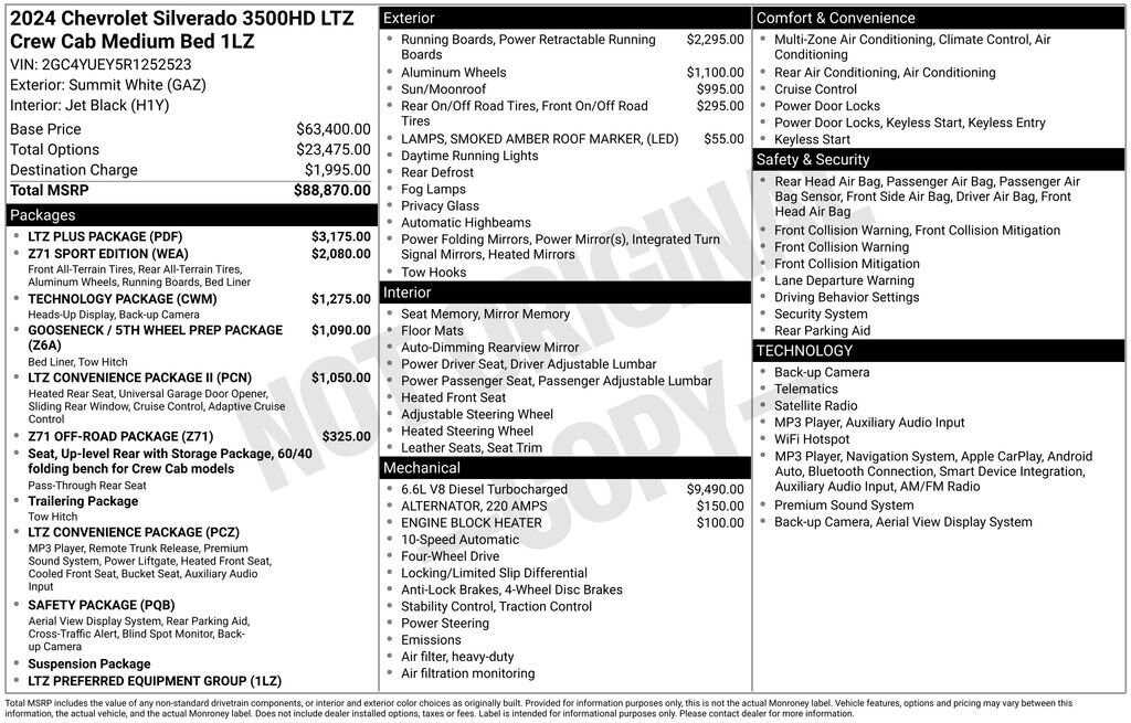 Used 2024 Chevrolet Silverado 3500 HD LTZ Truck
