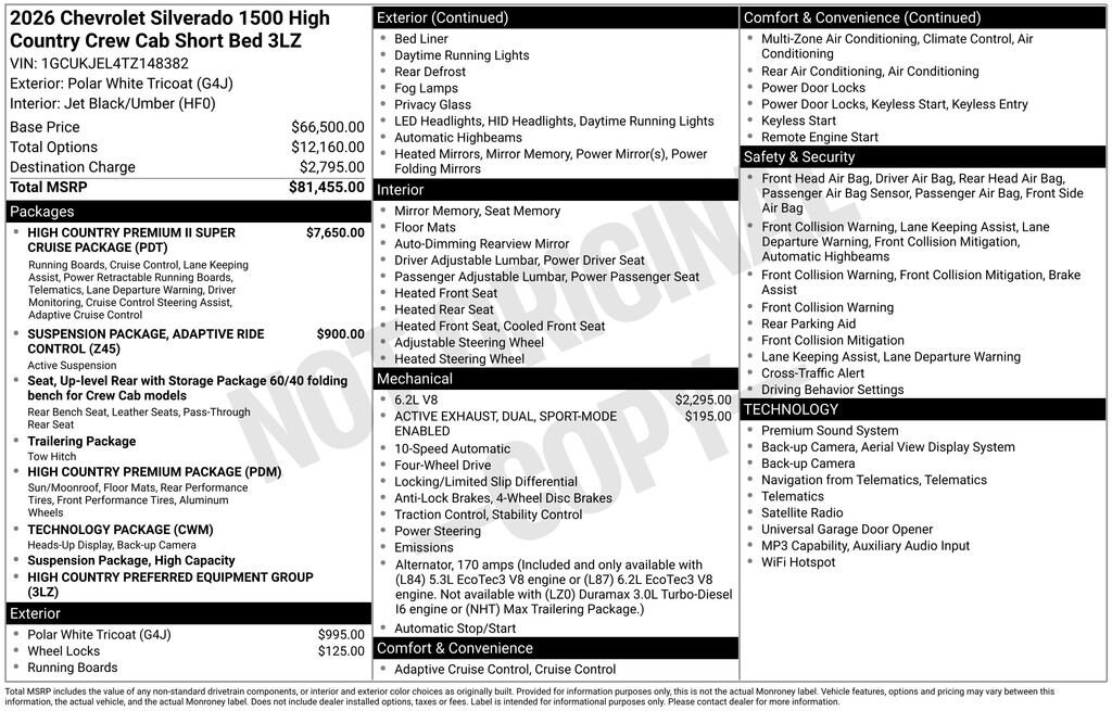 Used 2026 Chevrolet Silverado 1500 High Country Truck