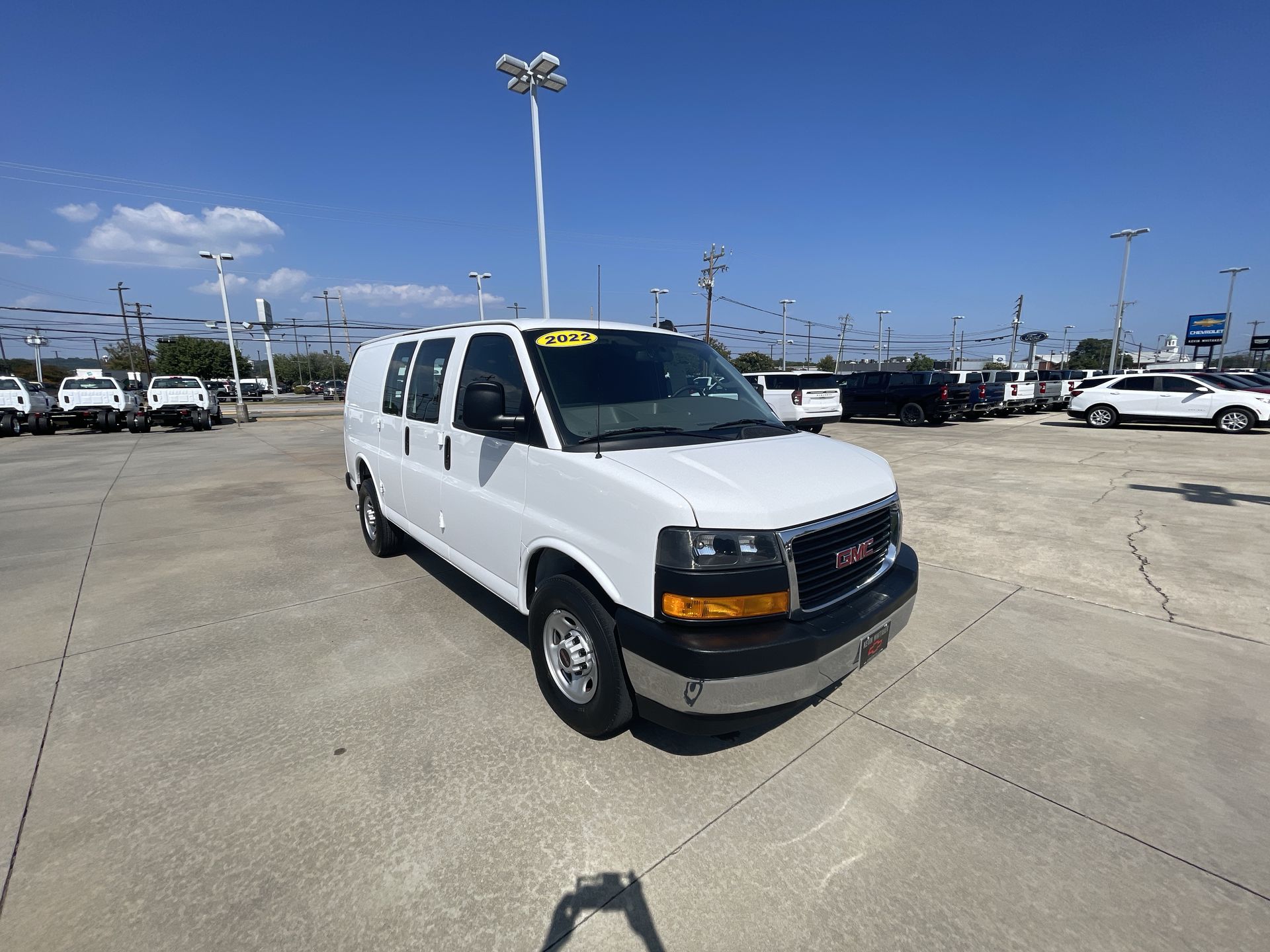 Used 2022 GMC Savana Cargo Work Van with VIN 1GTW7AF70N1230252 for sale in Greenville, SC