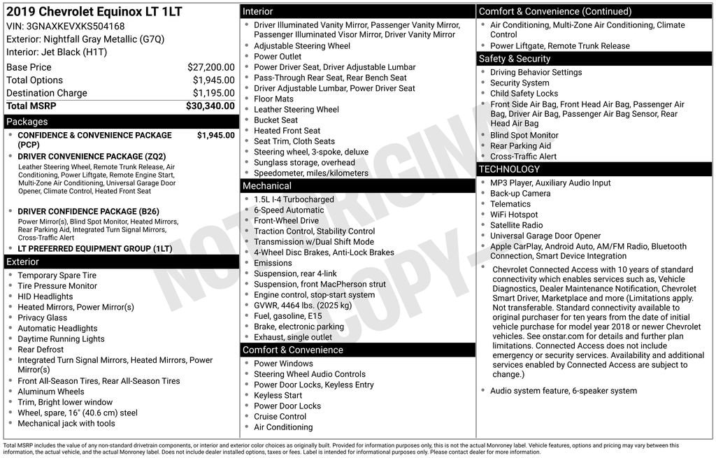 Used 2019 Chevrolet Equinox LT SUV