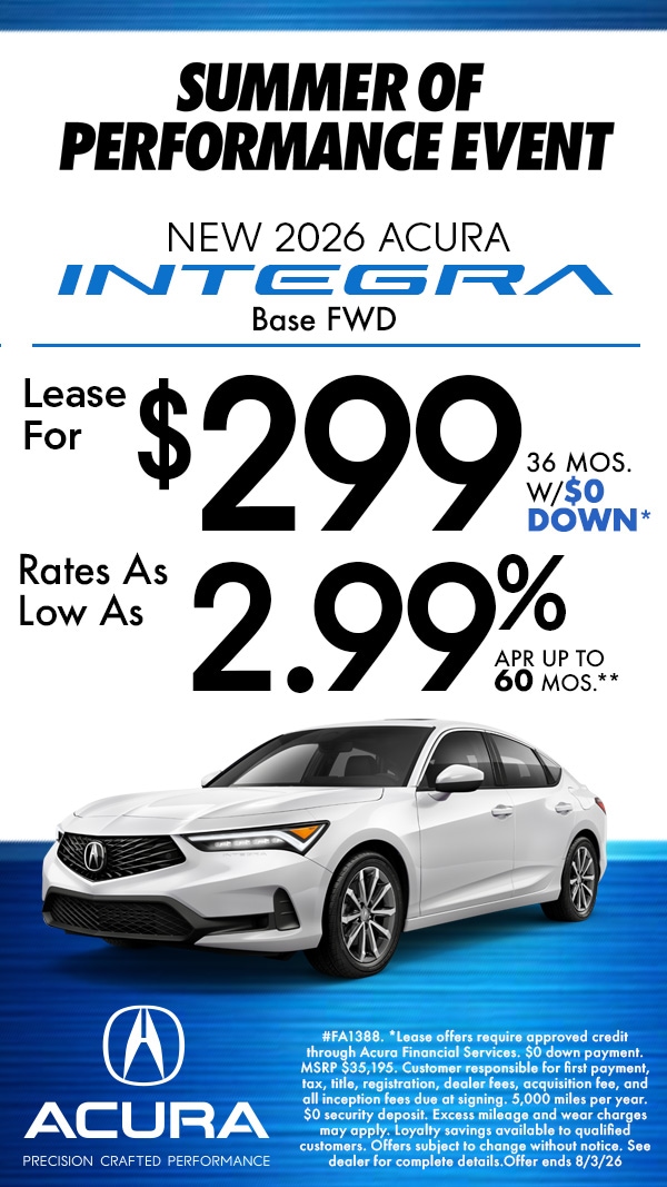 New Acura Models For Sale Near Ocala, Lake City, Gainesville FL
