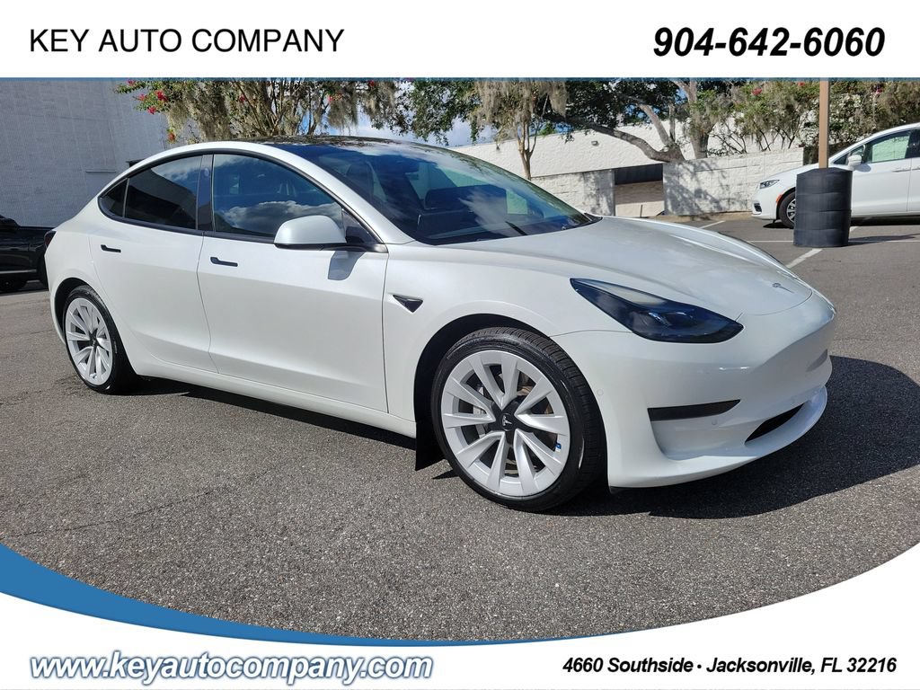Used 2021 Tesla Model 3 Base with VIN 5YJ3E1EAXMF982665 for sale in Jacksonville, FL