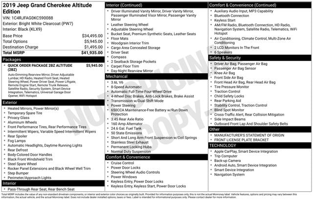 2019 Jeep Grand Cherokee SUV 