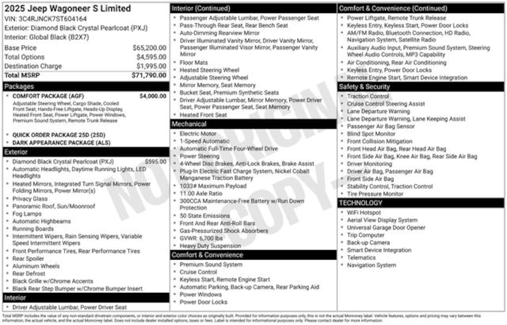 New 2025 Jeep Wagoneer S Limited Sport Utility