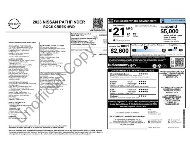 2023 Nissan Pathfinder Rock Creek's photo