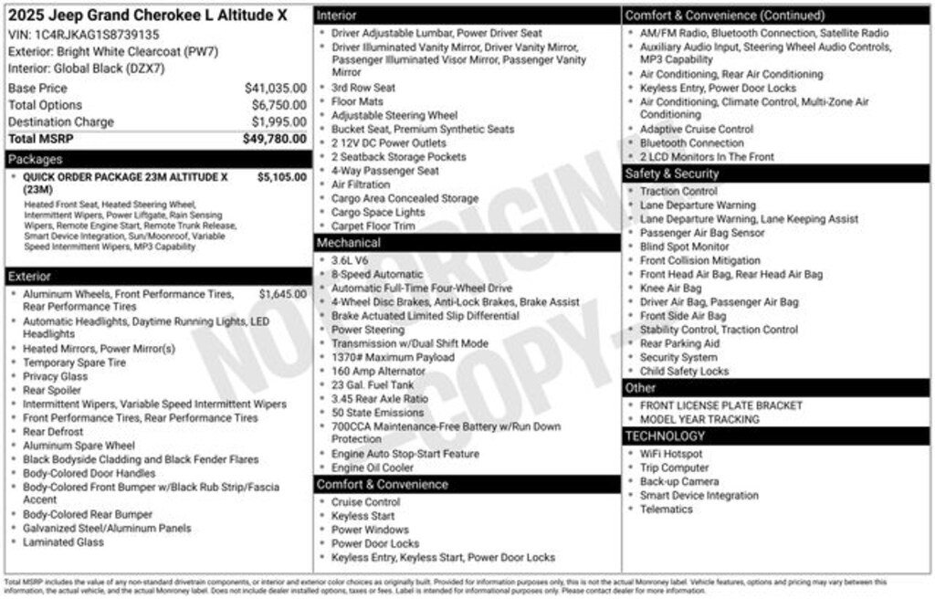 New 2025 Jeep Grand Cherokee Altitude X Sport Utility