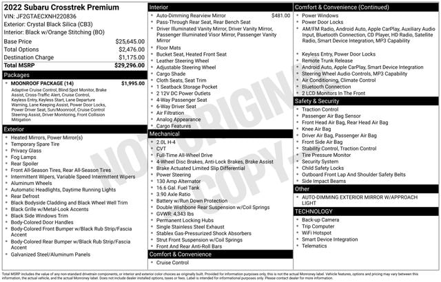 2022 Subaru Crosstrek Premium