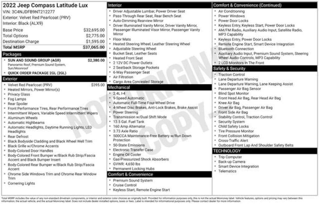 Used 2022 Jeep Compass Latitude Lux SUV