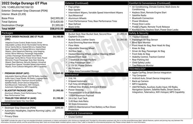 2022 Dodge Durango SUV 
