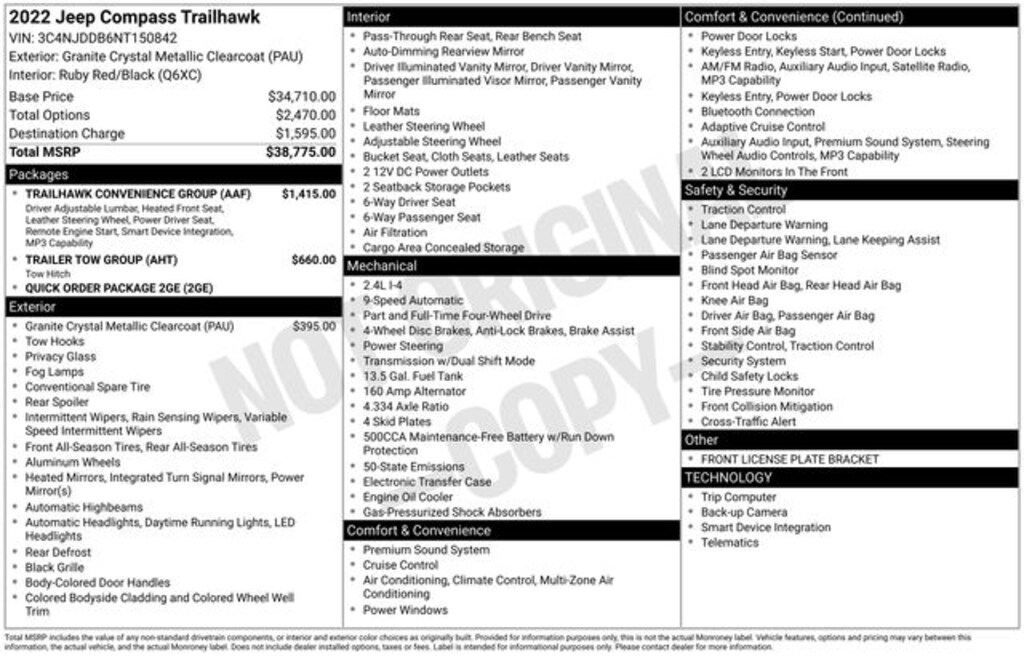 Used 2022 Jeep Compass Trailhawk SUV