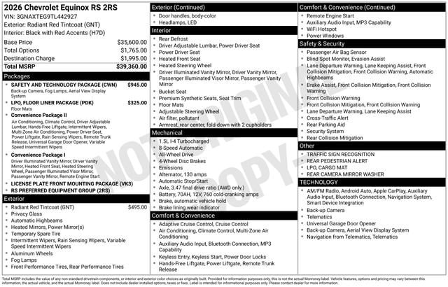 2026 Chevrolet Equinox RS - Photo 2