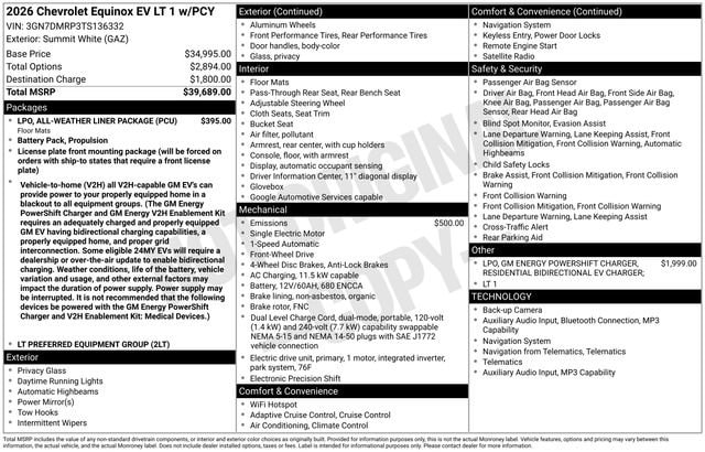 2026 Chevrolet Equinox EV 1LT - Photo 2