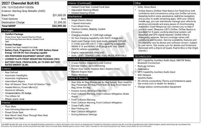 2027 Chevrolet Bolt RS - Photo 37
