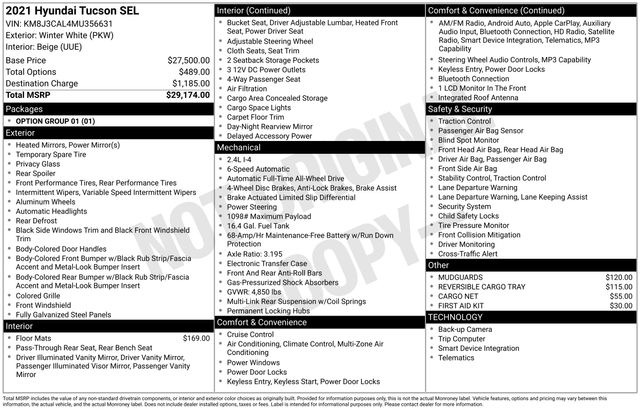 2021 Hyundai Tucson SEL