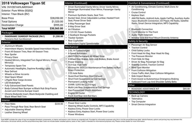 2018 Volkswagen Tiguan SE's photo