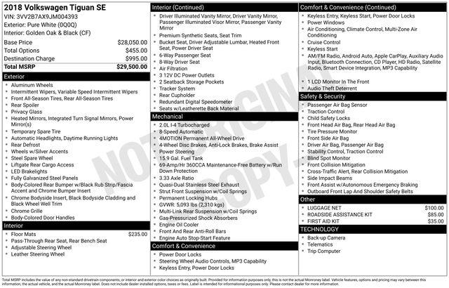 2018 Volkswagen Tiguan SE