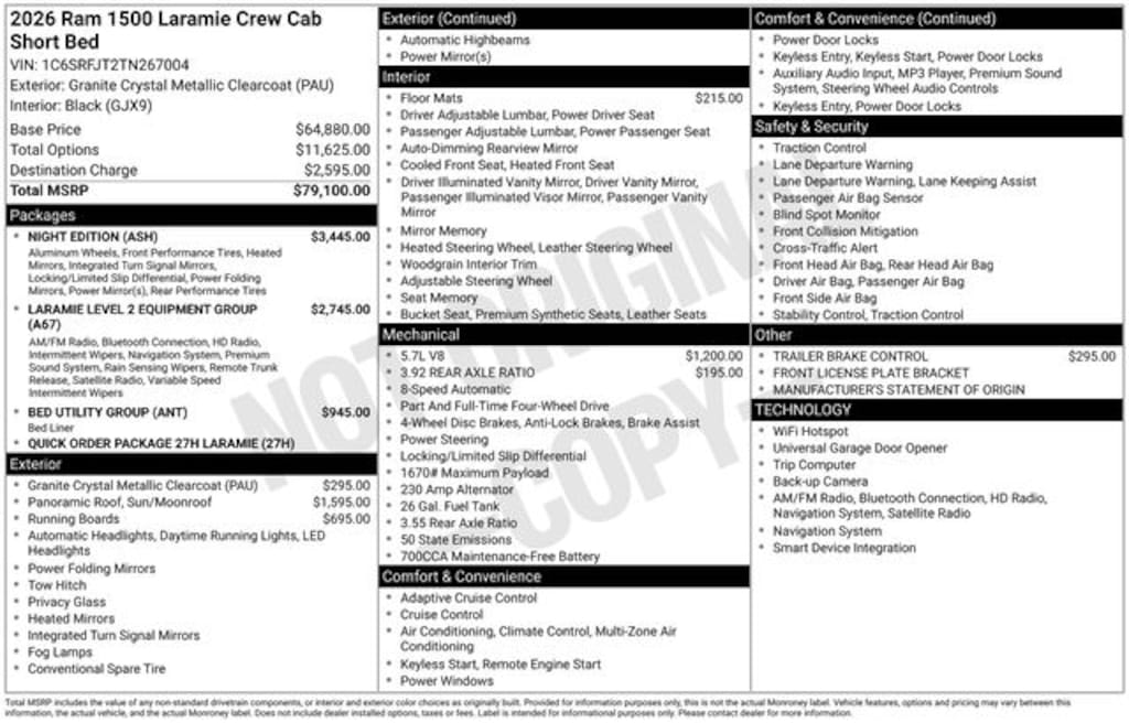 New 2026 Ram 1500 Laramie Pickup