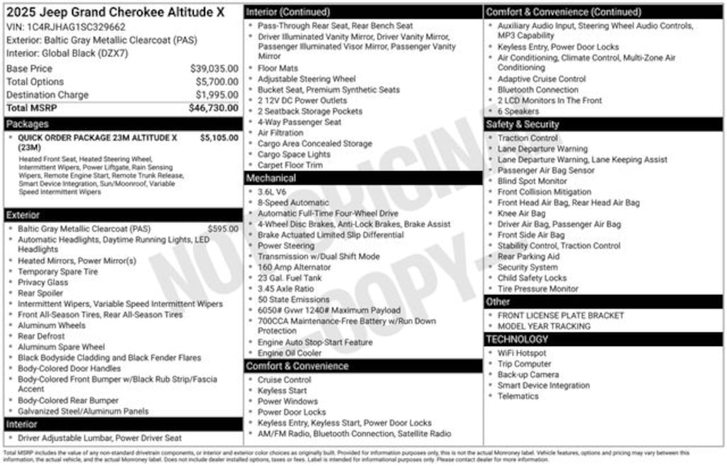 New 2025 Jeep Grand Cherokee Altitude X Sport Utility