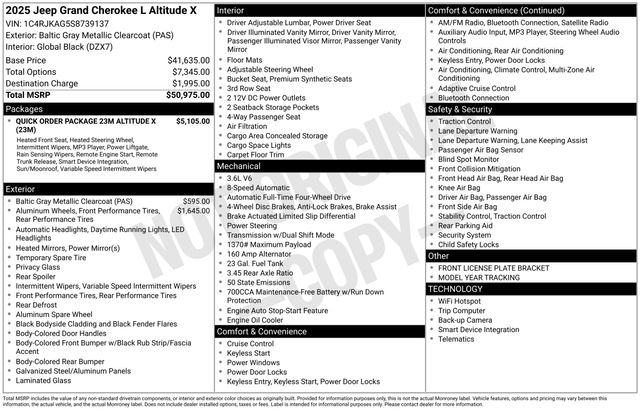 2025 Jeep Grand Cherokee L Altitude - Photo 5