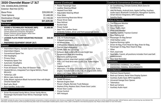 2020 Chevrolet Blazer 3LT