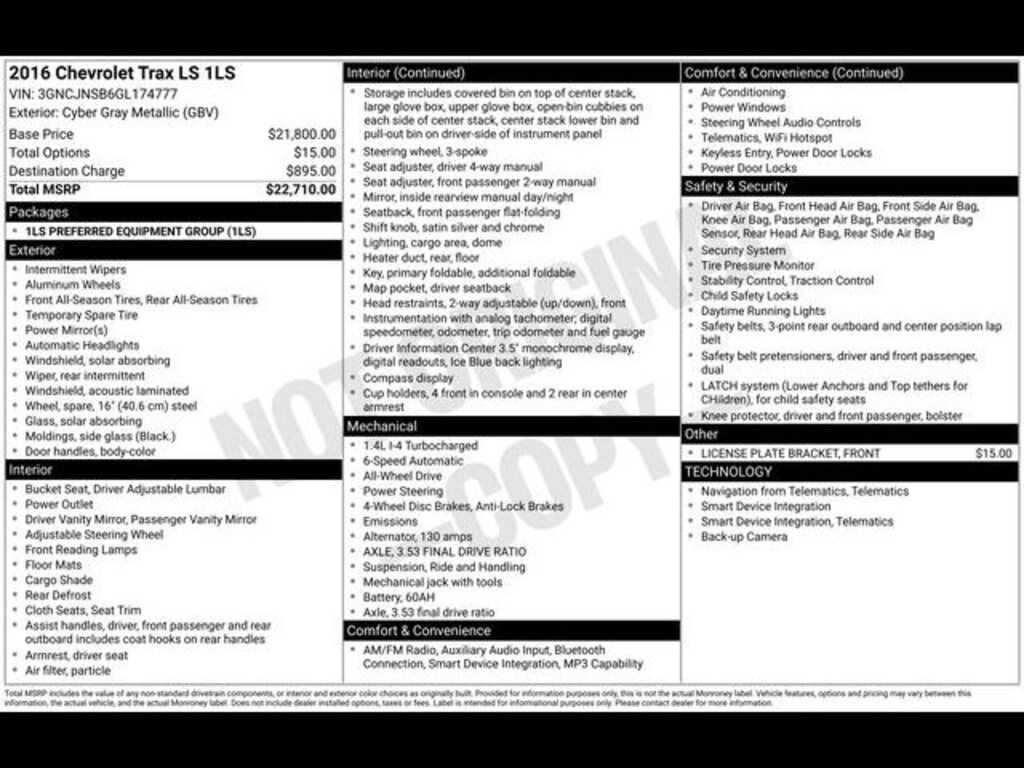 Used 2016 Chevrolet Trax LS SUV