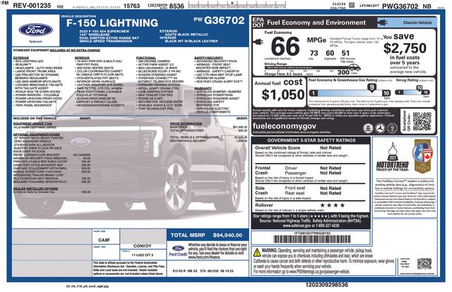 2023 Ford F-150 Lightning Platinum's photo