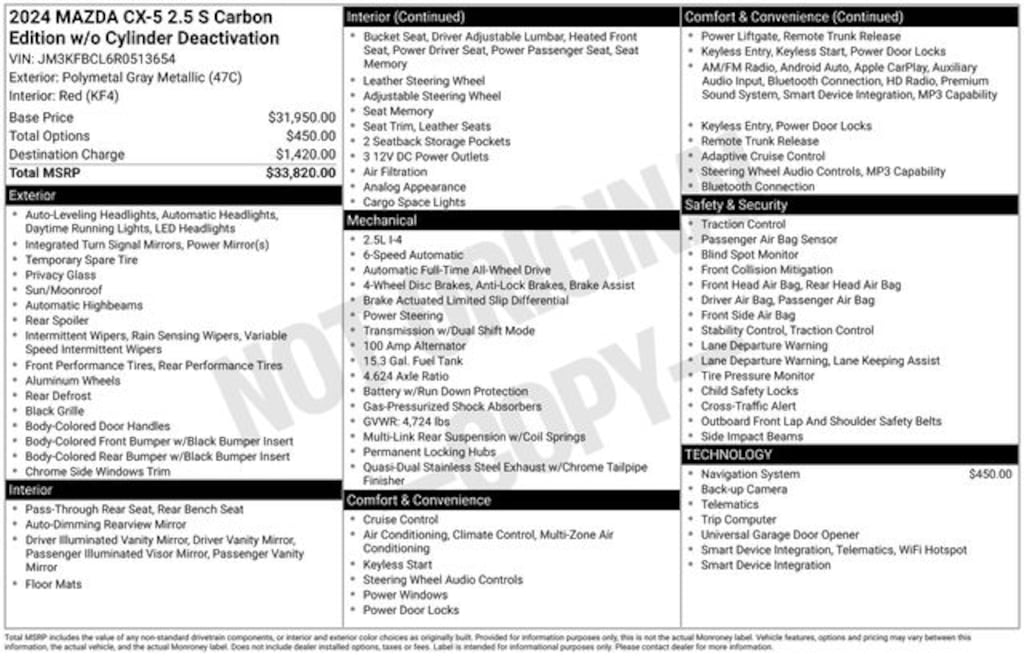 Used 2024 Mazda CX-5 2.5 S Carbon Edition SUV