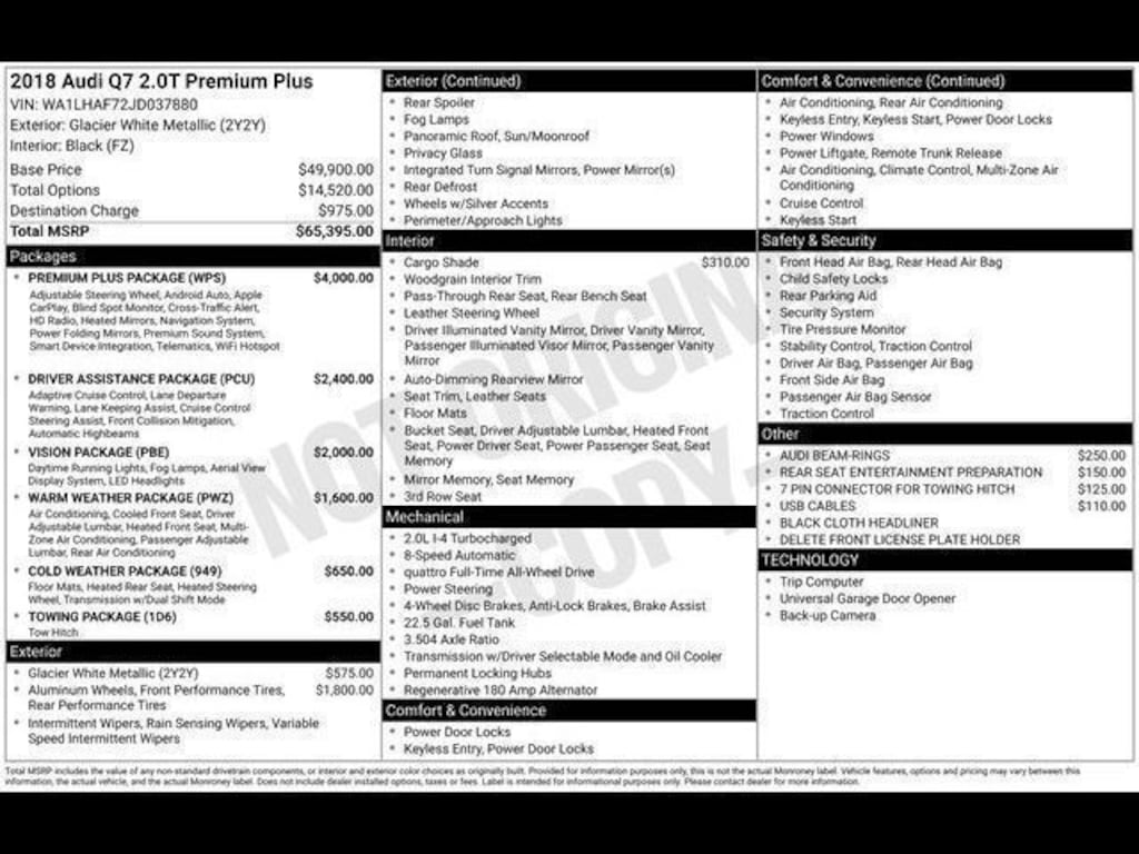 Used 2018 Audi Q7 2.0T Premium Plus SUV