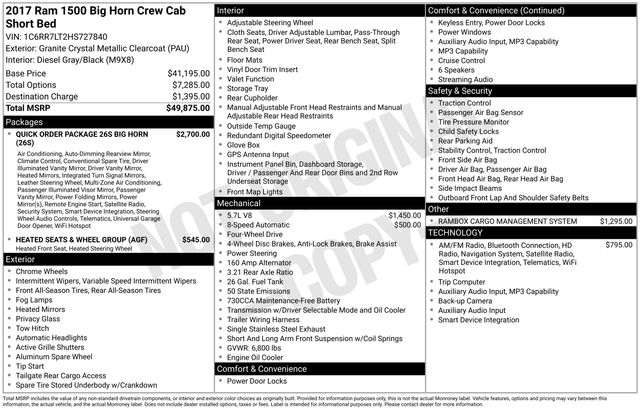 2017 RAM Ram 1500 Pickup Big Horn's photo