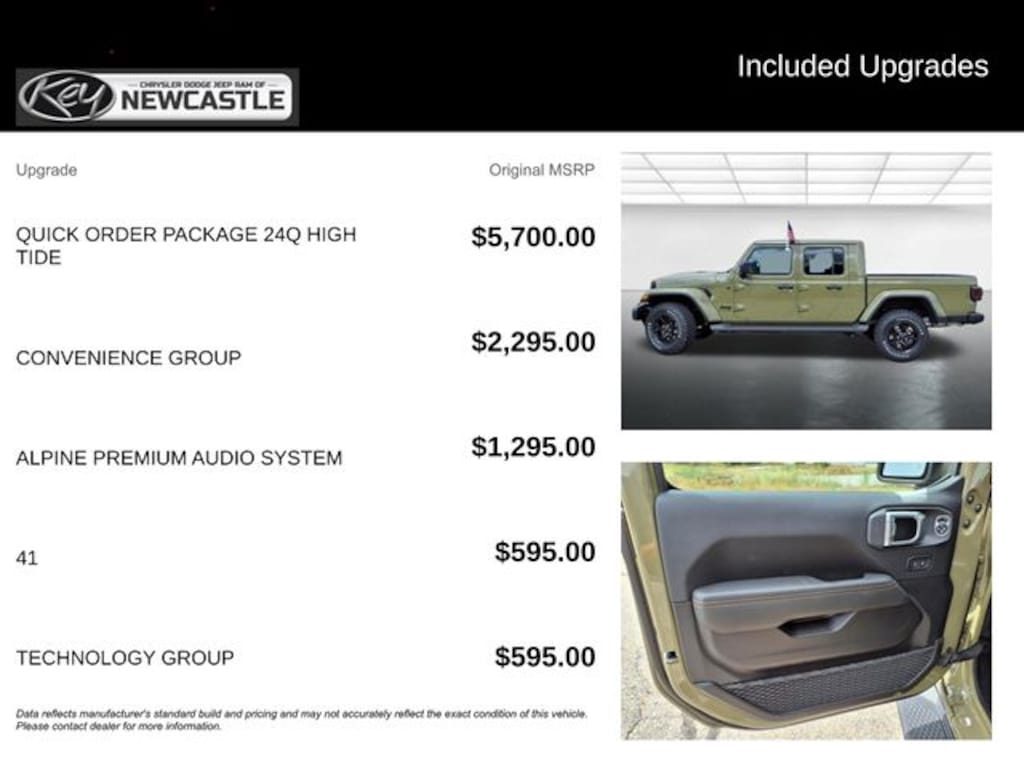 New 2025 Jeep Gladiator High Tide Pickup