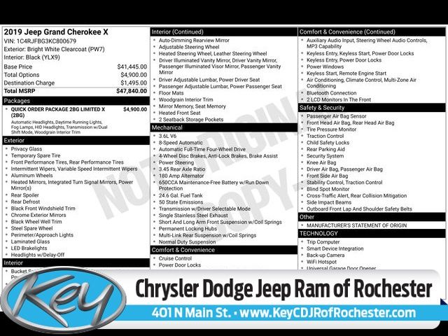 2019 Jeep Grand Cherokee Limited X