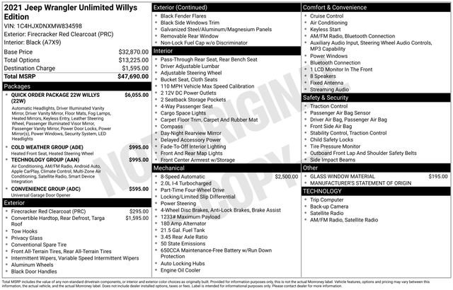 2021 Jeep Wrangler Unlimited Willys's photo