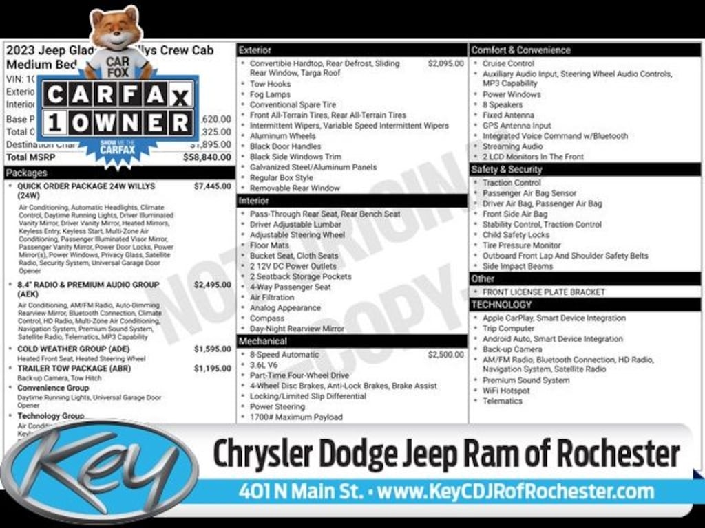 Used 2023 Jeep Gladiator Willys Truck Crew Cab