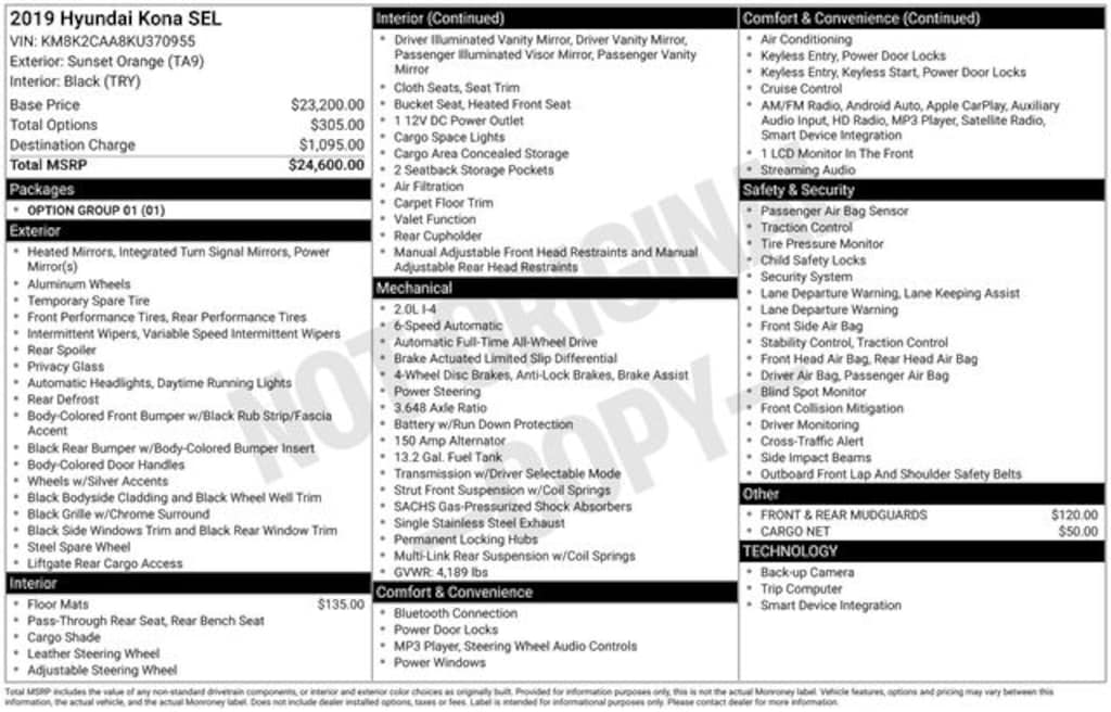 Used 2019 Hyundai Kona SEL SUV