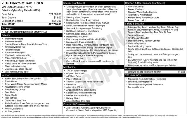 2016 Chevrolet Trax LS's photo