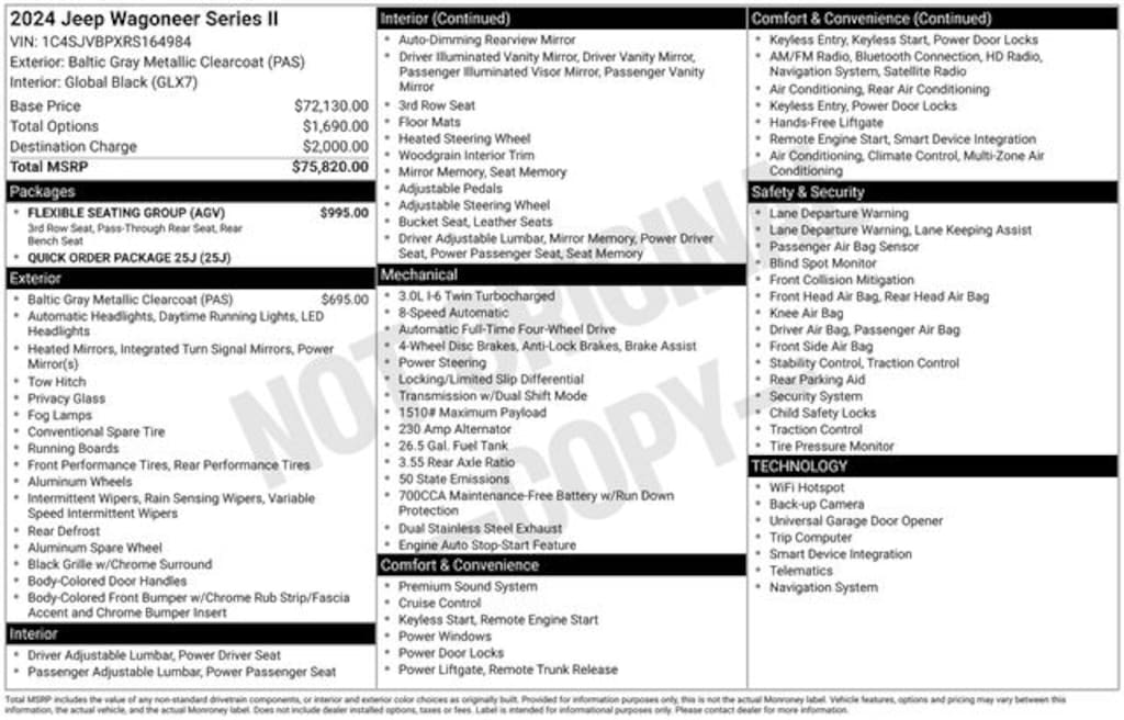 Used 2024 Jeep Wagoneer Series II SUV