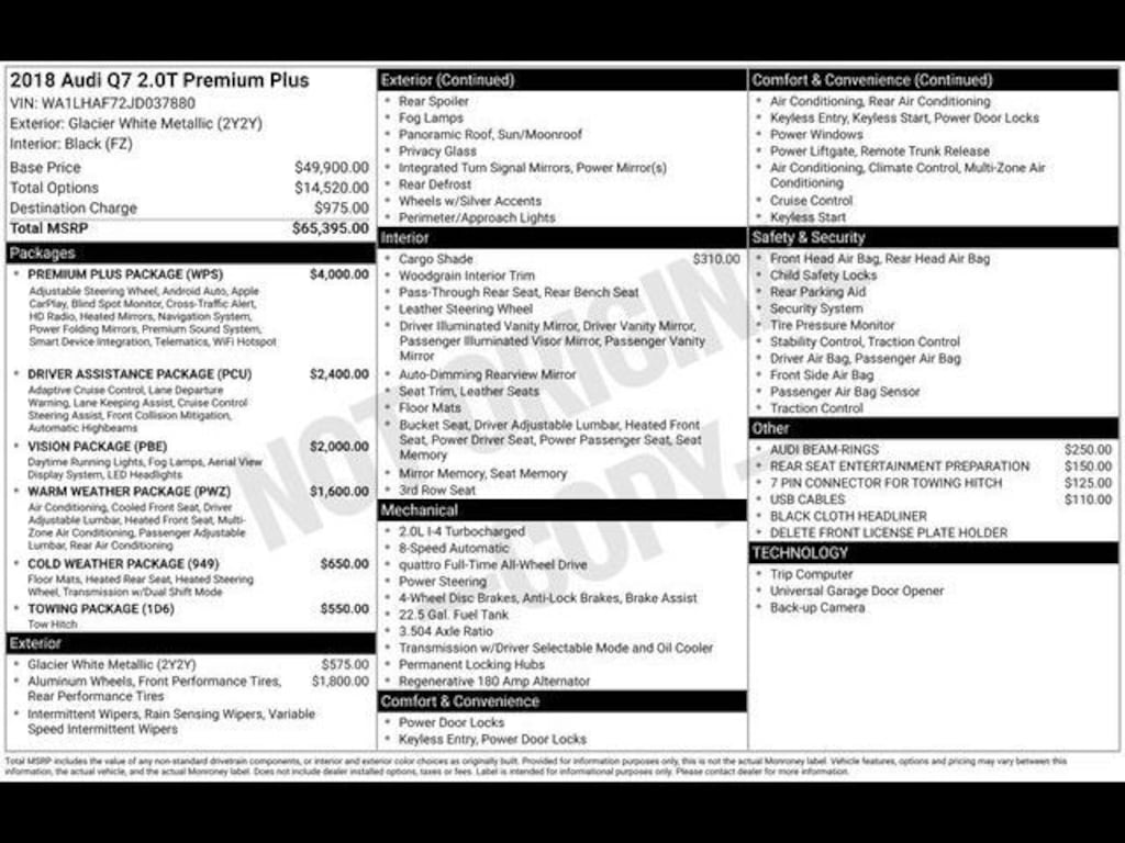 Used 2018 Audi Q7 2.0T Premium Plus SUV