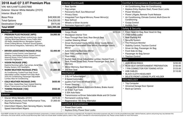 2018 Audi Q7 Premium Plus
