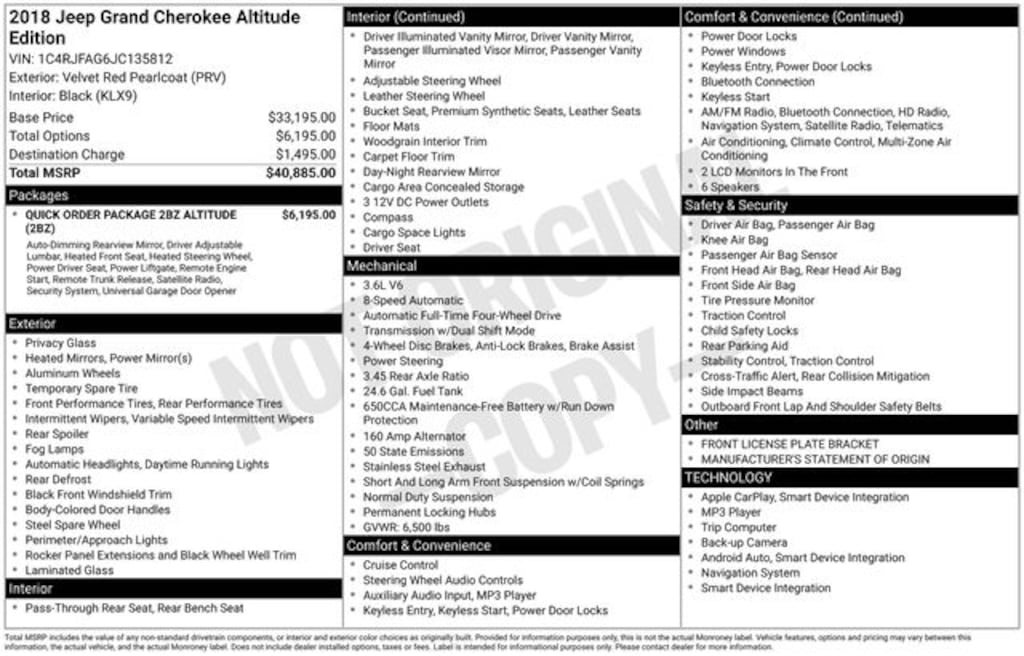 Used 2018 Jeep Grand Cherokee Altitude SUV