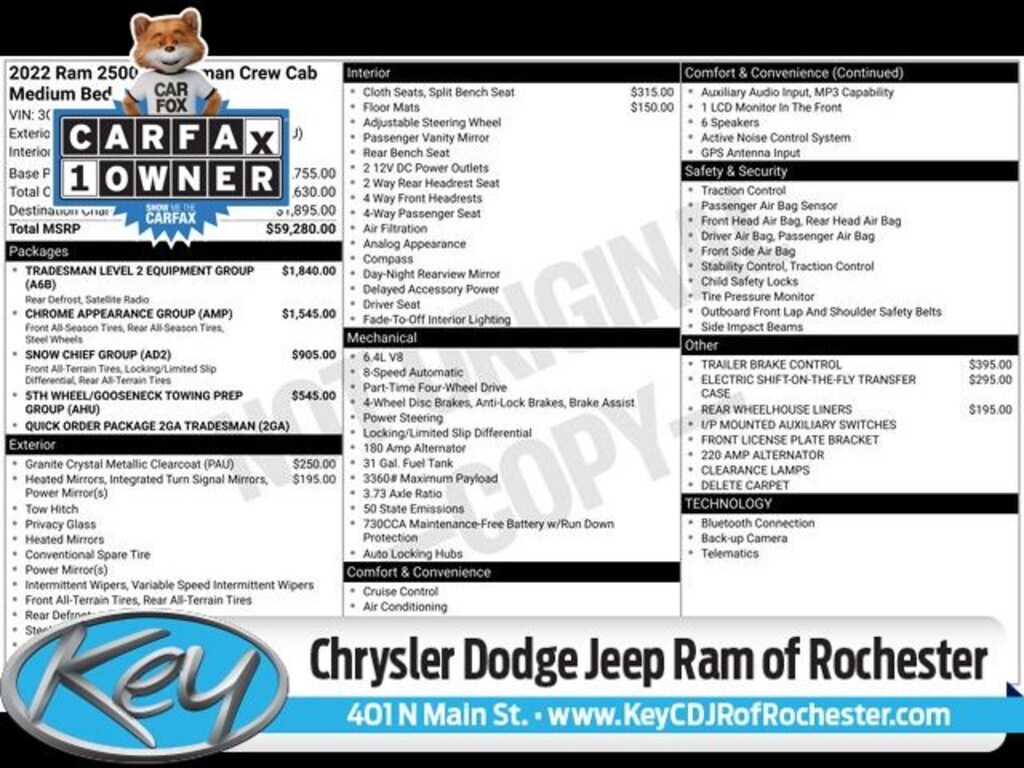 Used 2022 Ram 2500 Tradesman Truck Crew Cab