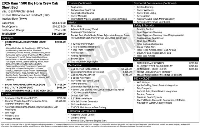 2026 RAM Ram 1500 Pickup Big Horn/Lone Star - Photo 6