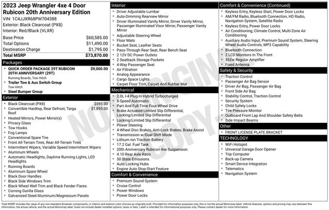 2023 Jeep Wrangler 4xe Rubicon 4XE 20th Anniversary's photo