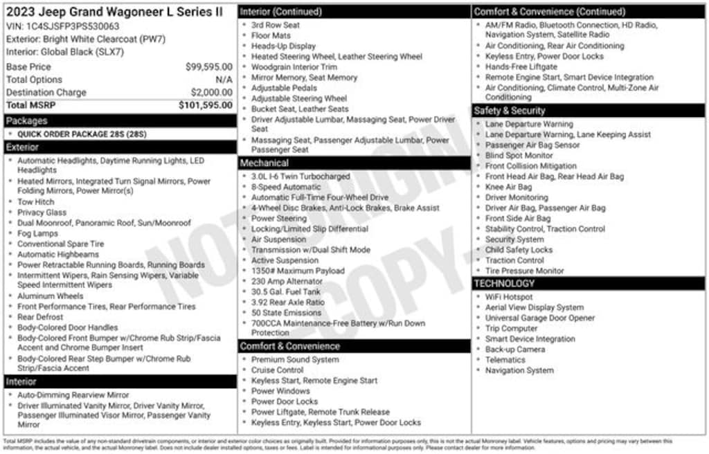 Used 2023 Jeep Grand Wagoneer L Series II SUV